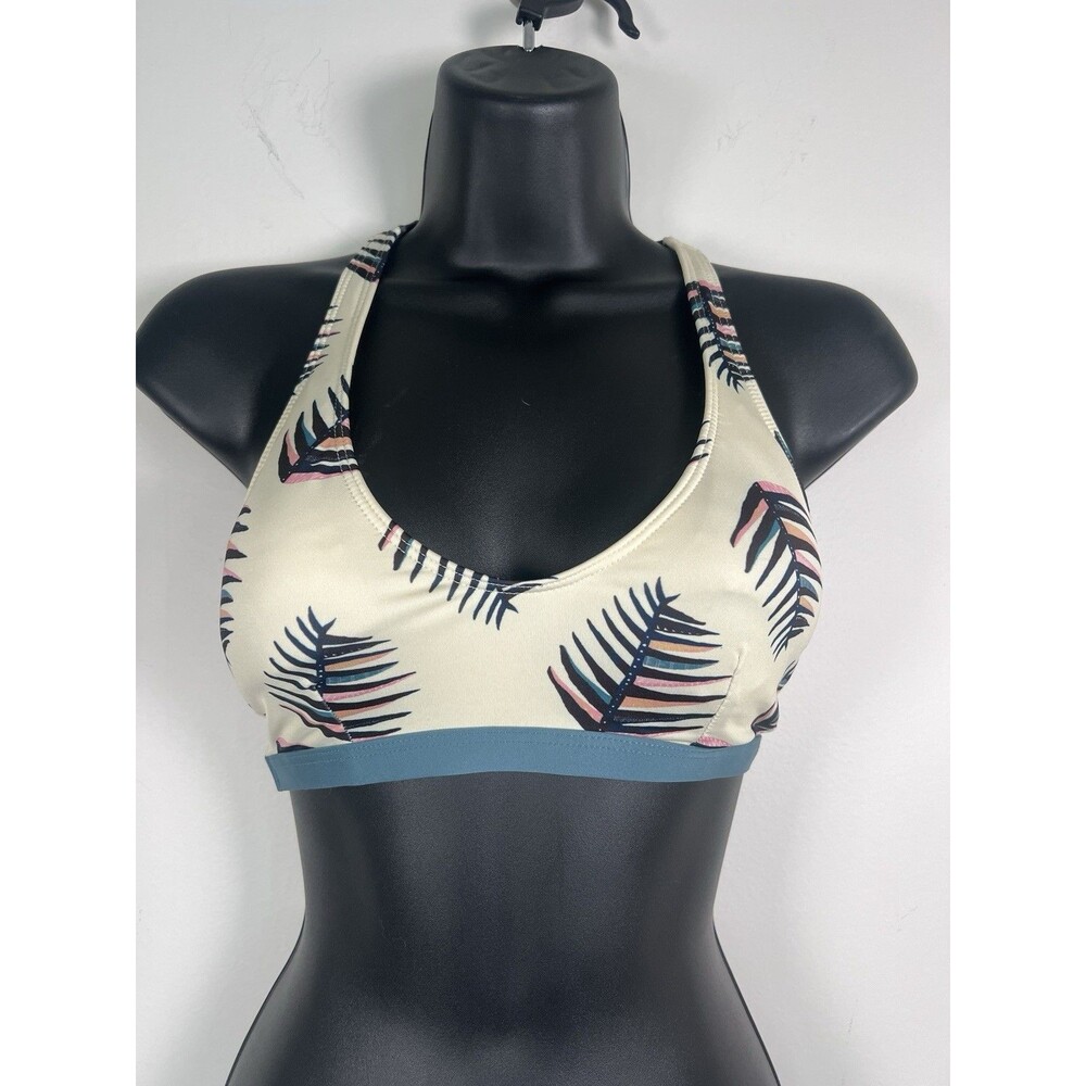 Patagonia Women's Bottom Turn Racerback Bikini Top in Palm Swim XS